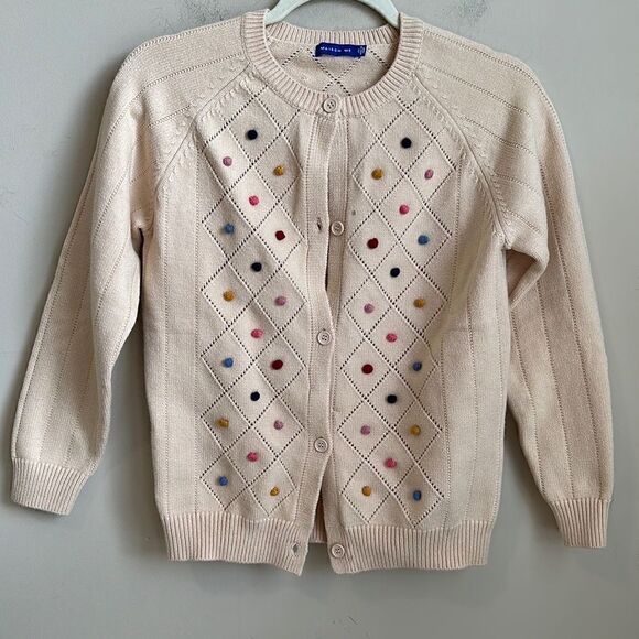 Maison Me Pom Pom Cardigan Sweater XS - Picture 2 of 7